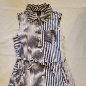 Girls Gap Kids Striped Shirt Dress, EUC size 6-7